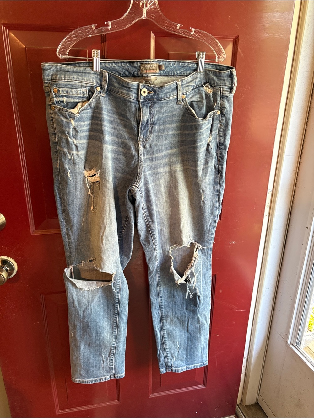 Ripped torn jeans